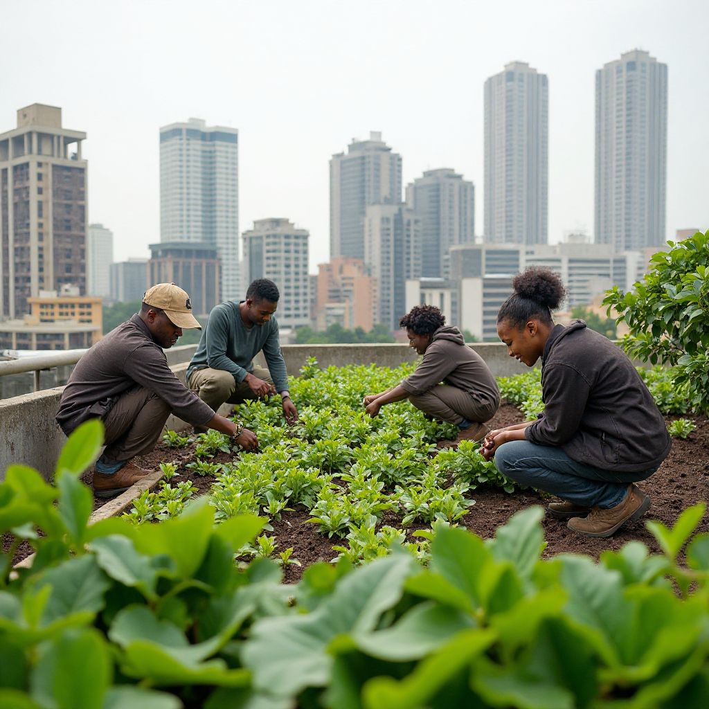 Urban Gardening Solutions team working together