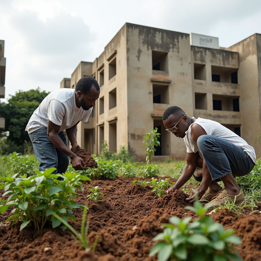 Yɛn adwumayɛfo redi dwuma wɔ urban garden mu
